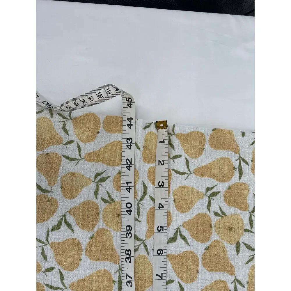 Mud Pie Pear Print Muslin Swaddle Blanket Carseat Cover Baby Lap 44 x 42